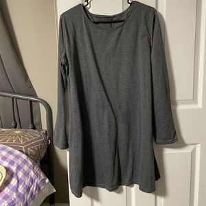 Long Sleeved Grey Dress